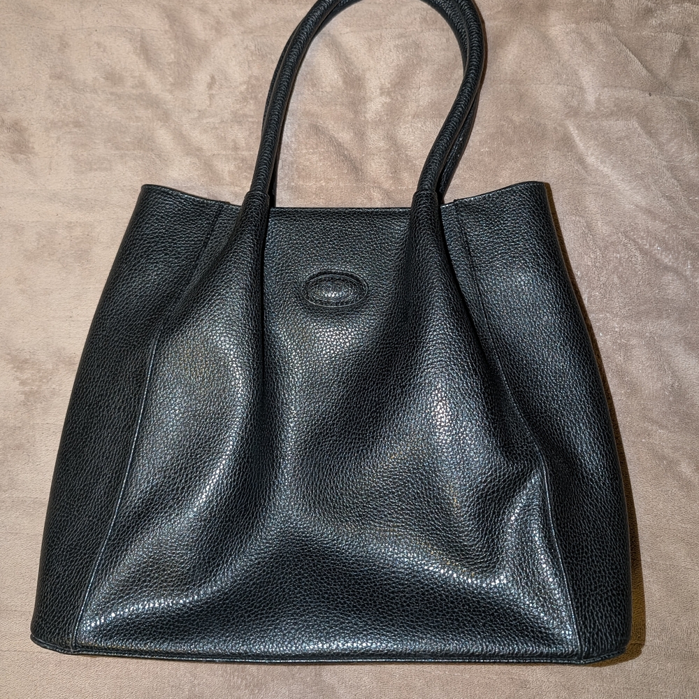 Tod's Black Pebbled Leather Tote